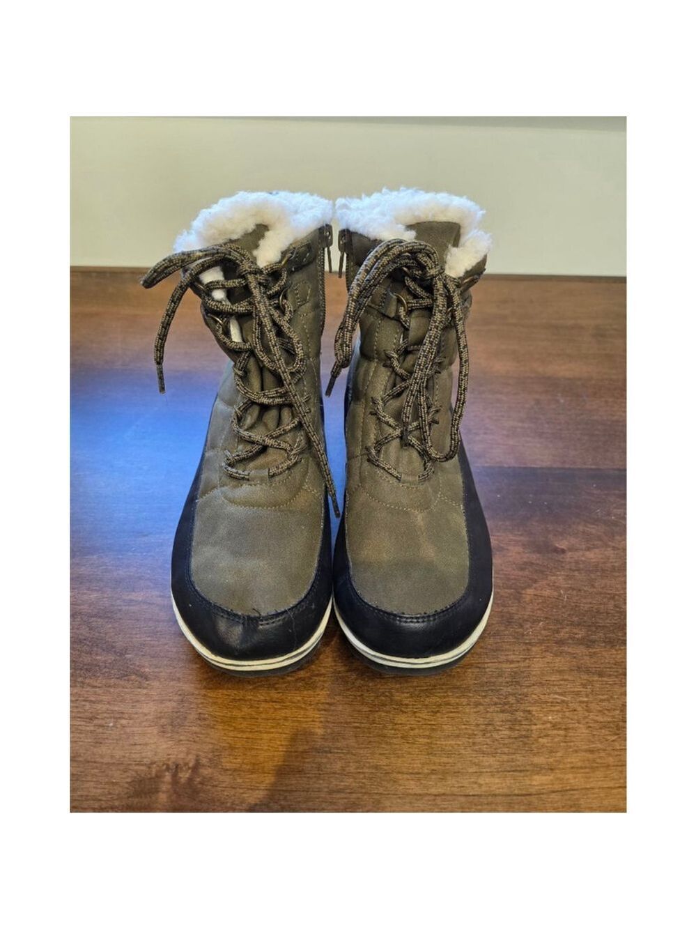 Women's JBU Alaska Waterproof Winter Boots 7.5 Green Black